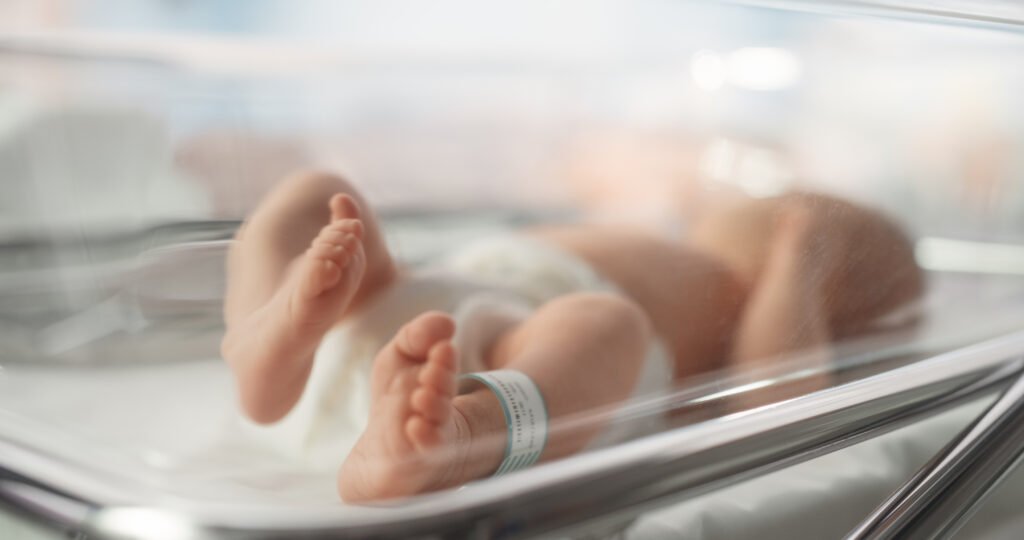 Newborn baby in the NICU